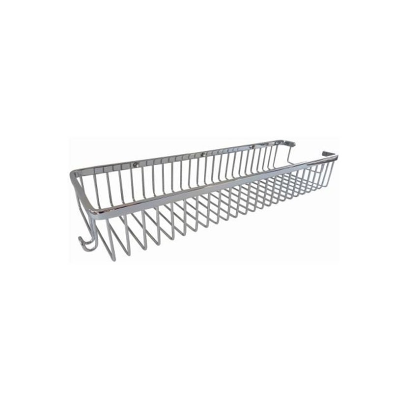 סבוניית רשת מלבנית ניקל 30x12x6 ס"מ או 40x12x6 ס"מ - אביזר תלוי בגימור ניקל עם רשת אוורור לחדר אמבט