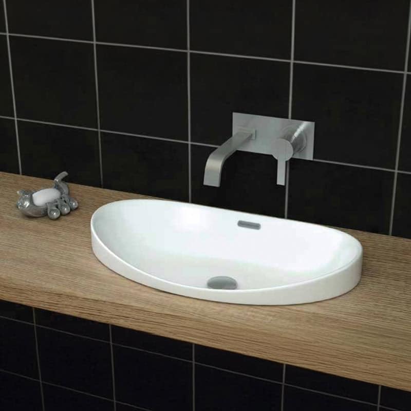 כיור דגם גוב חרס חצי שקוע 60X38X21 ס"מ כיור יחיד עמוק התקנה מיוחדת מלבני