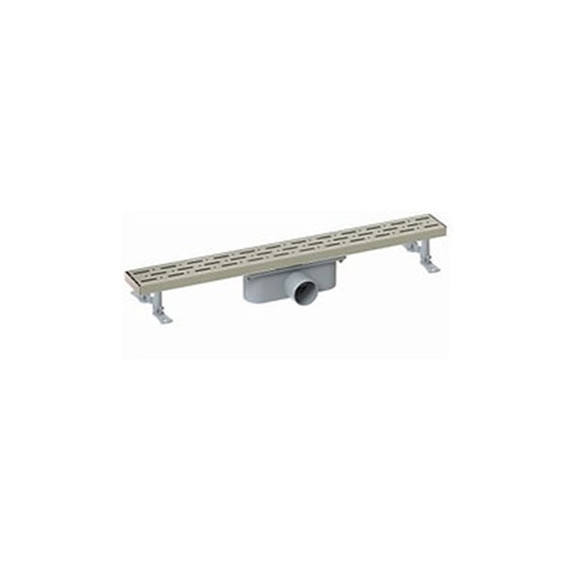 תעלת ניקוז מעוצבת LEGAL RAIN עם רשת נירוסטה 304, מחסום ריח מובנה וספיקה של 48 ליטר לדקה - זמינה ברוחב 395-1200 מ"מ