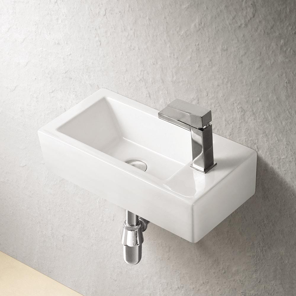 כיור דגם ארד חרס מונח תלוי 50X24X13 ס"מ כיור יחיד גמיש התקנה רב תכליתי מלבני