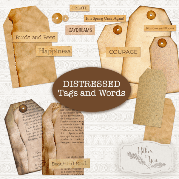Distressed Tags and Words