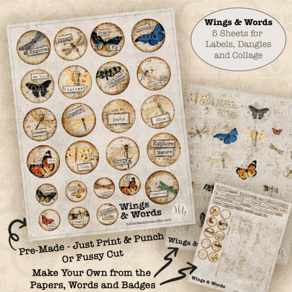 Butterfly junk journal printable