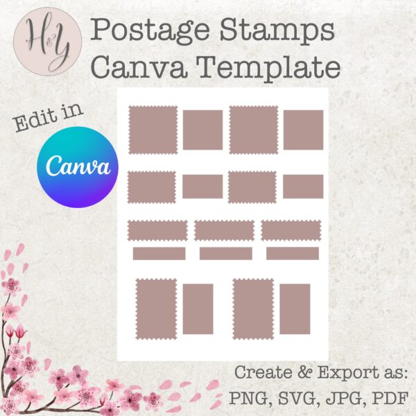 Canva Template Postage Stamps