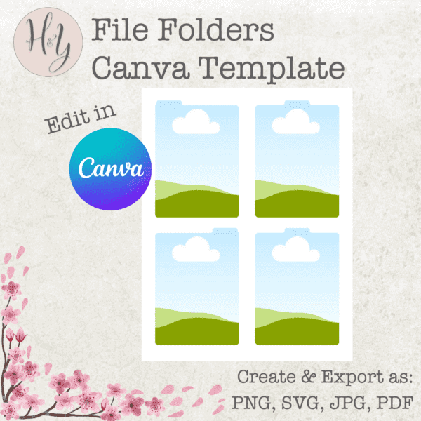 mini file folder canva template