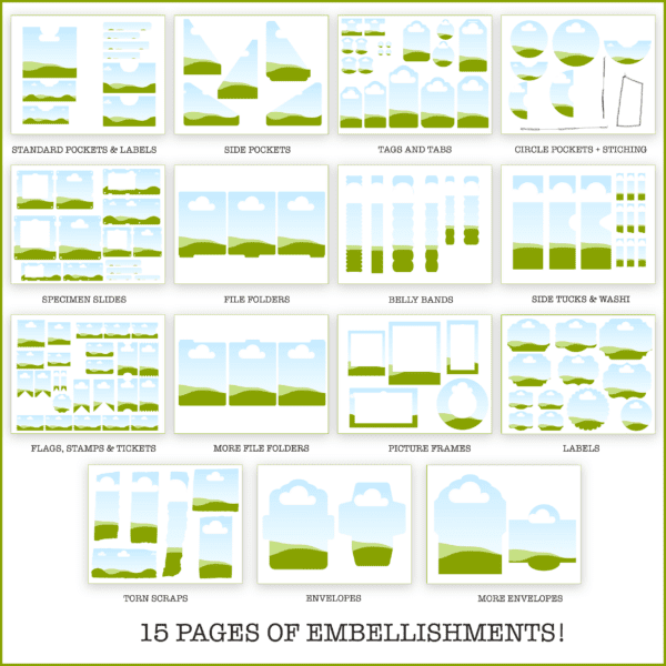 canva frames template for junk journal kit