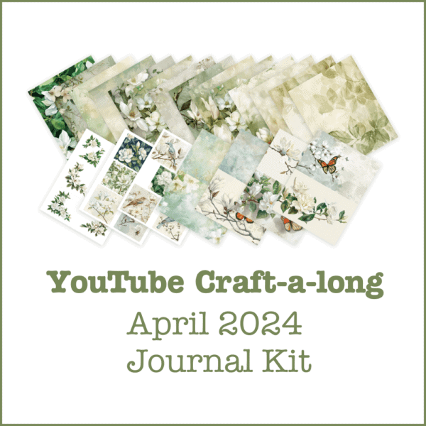 April 2024 Mini Junk Journal Kit - White Flowers of Spring