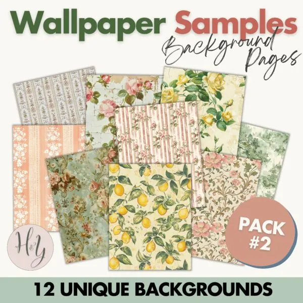 product image for antique wallpaper samples digital paper