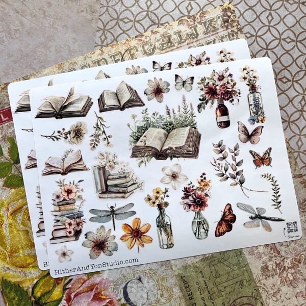 Stickers Full Sheet "Bookish"