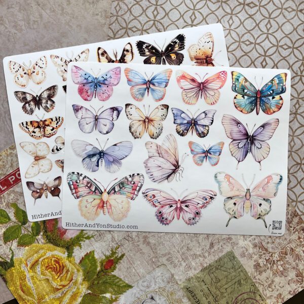 Stickers Full Sheet "Flutter"