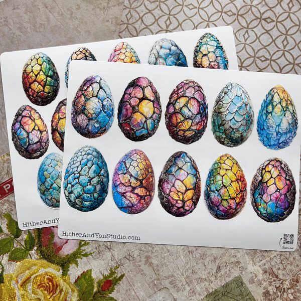 Stickers Full Sheet "Dragon Eggs"