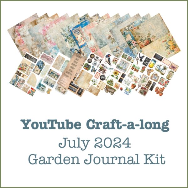 July 2024 Mini Junk Journal Kit - In a Garden