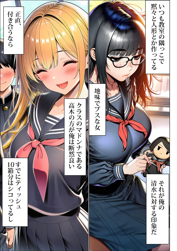 罰ゲームで地味ブスに嘘告白したら、孕ませちゃって結婚することになった hitomiエロ漫画raw(同人誌)無料サンプル画像004