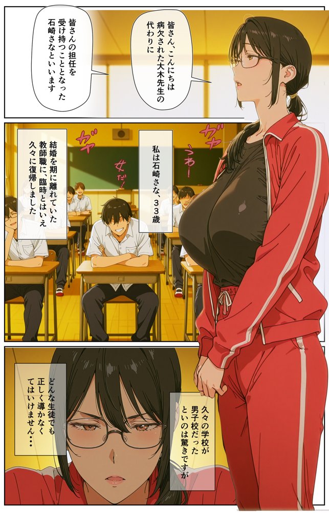 ダサジャージ女教師メス化授業 hitomiエロ漫画raw(同人誌)無料サンプル画像014