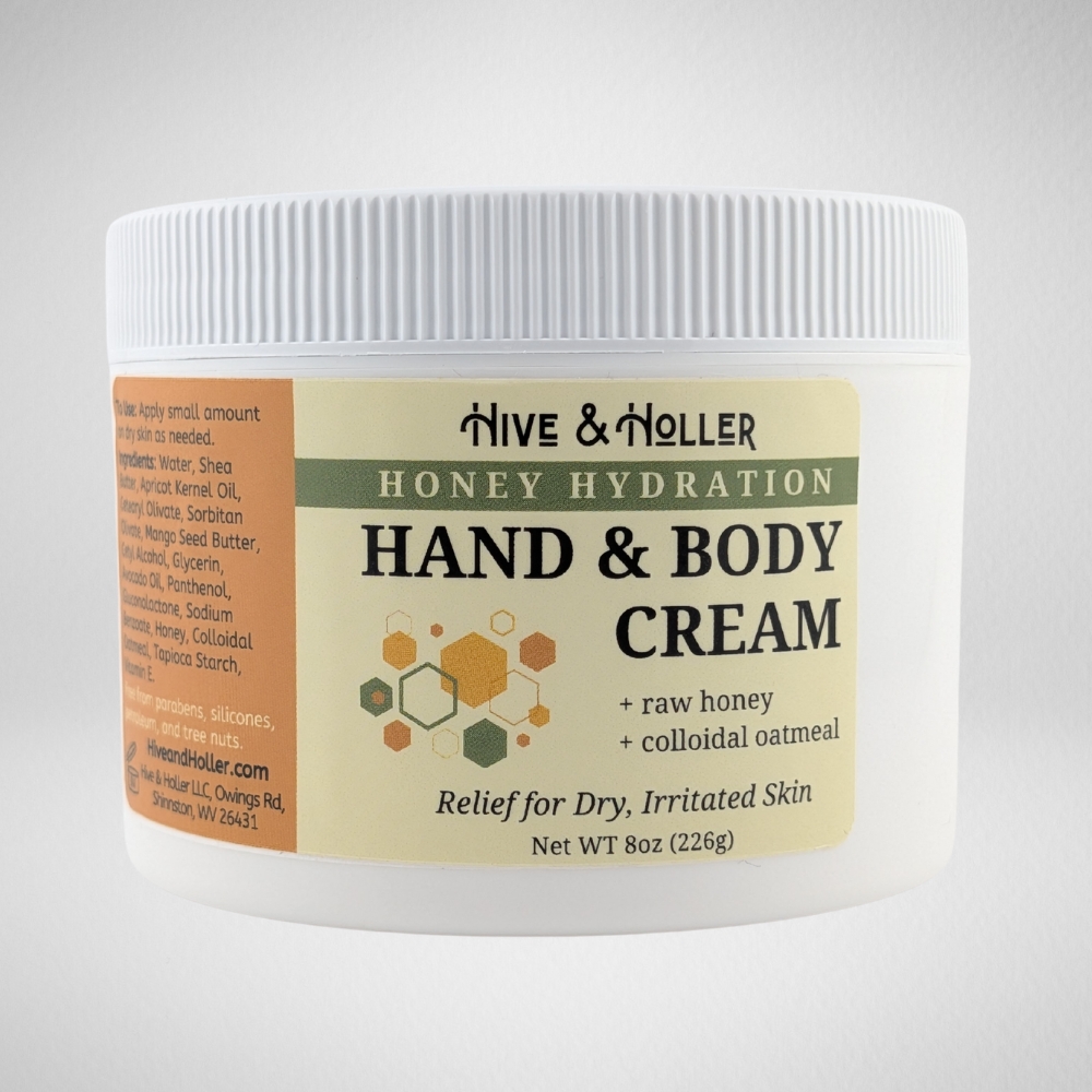 8oz container of hand cream