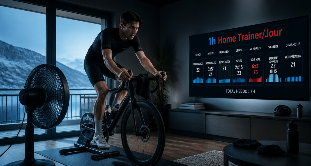1h de home trainer par jour : progresser sans risquer le surentraînement