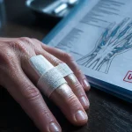 Ligament du doigt : doigt immobilisé, entorse ou luxation