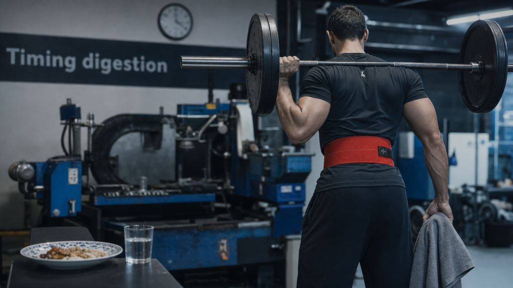 Musculation après manger : le délai idéal pour éviter les troubles digestifs