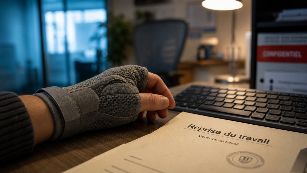 Reprise du travail après une fracture du poignet : délais, démarches et 3 étapes pour réussir son retour