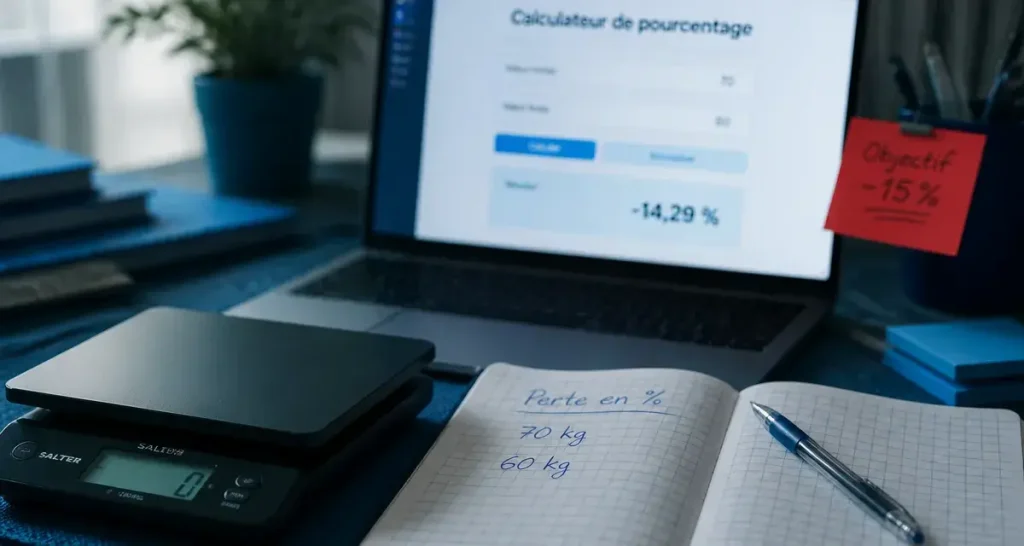 Calcul de perte de poids : formule en pourcentage, IMC et projection de poids