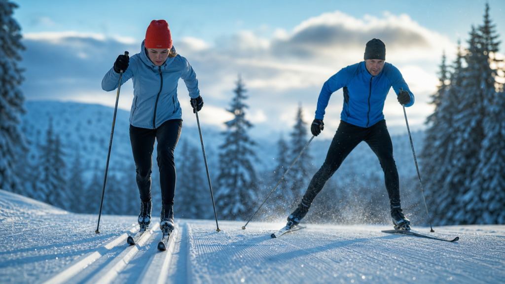 Ski de fond classique ou skating : rails, pas de patineur et bon choix du matériel