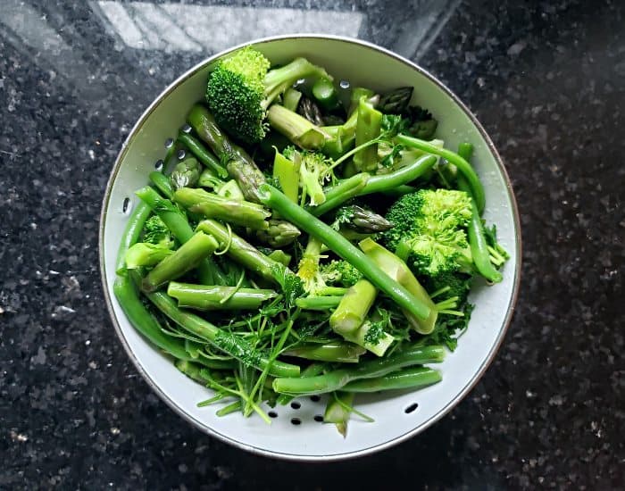 Drain veggies well
