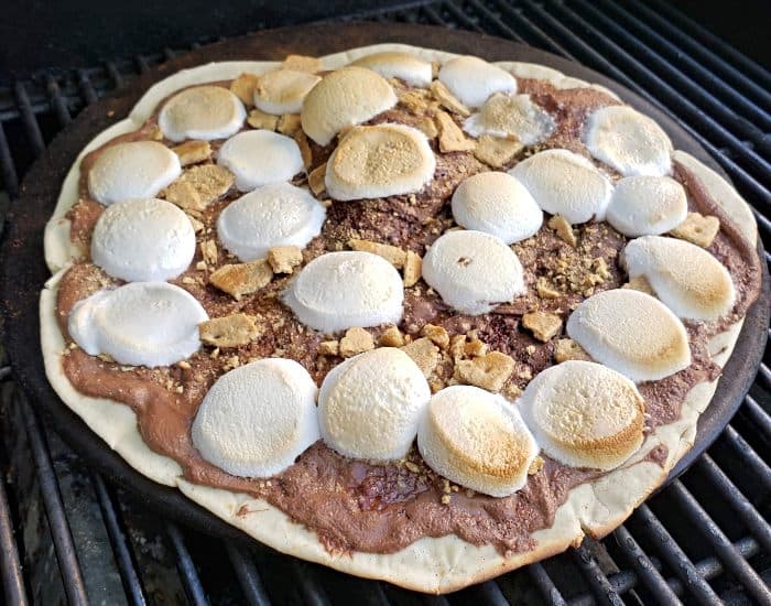 Perfect grilled smores pizza