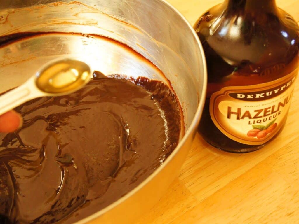 Image shows melted ingredients with liquid flavoring.