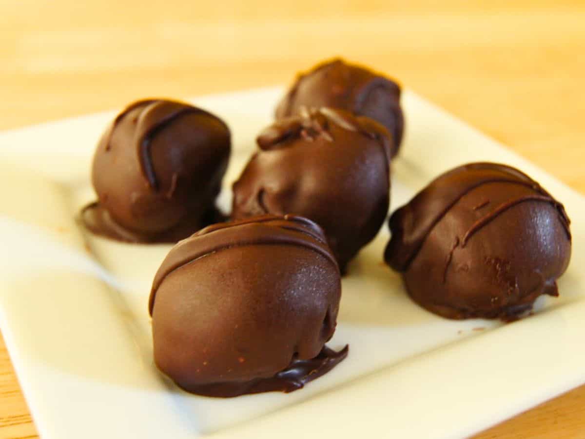 Image shows summer truffles on a serving plate.