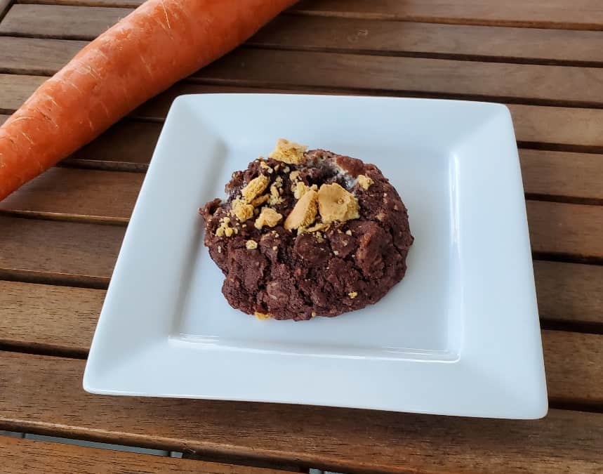 Chocolate cookies for Santa with a carrot