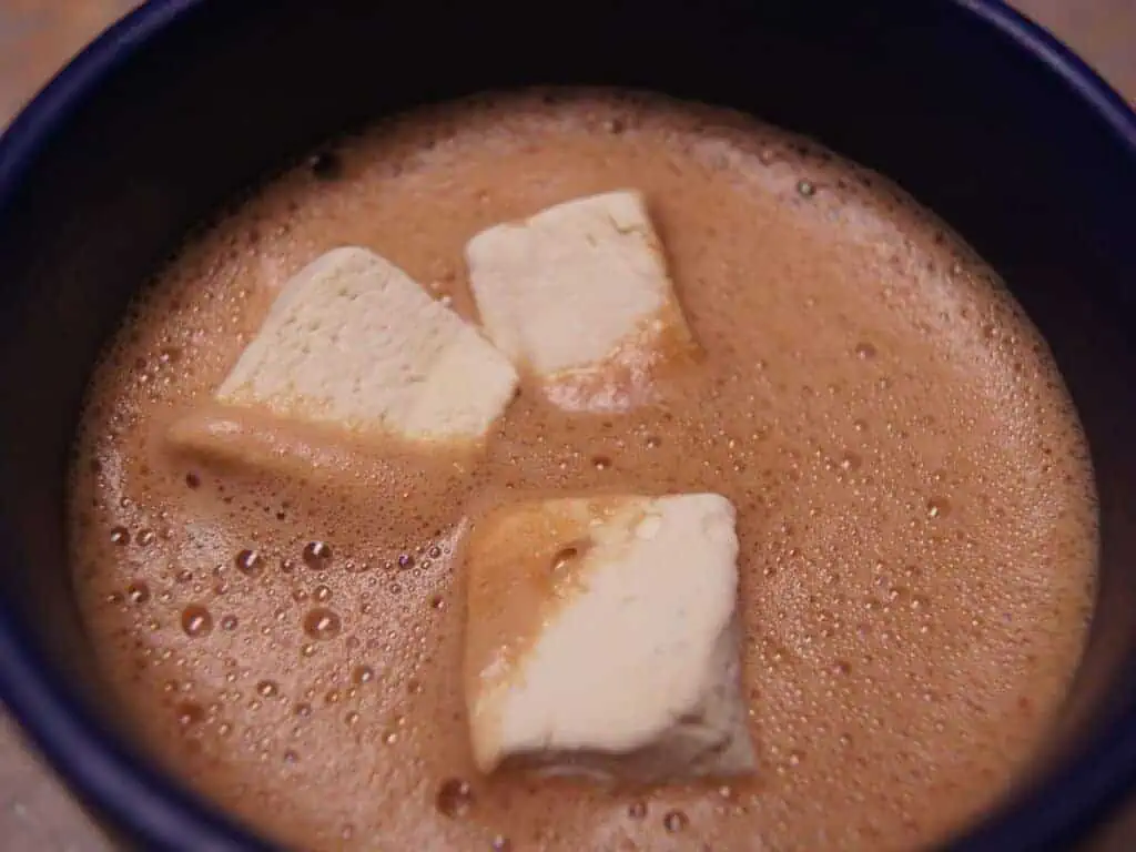 Image shows decadent hot chocolate.