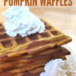 Closeup of pumpkin waffles