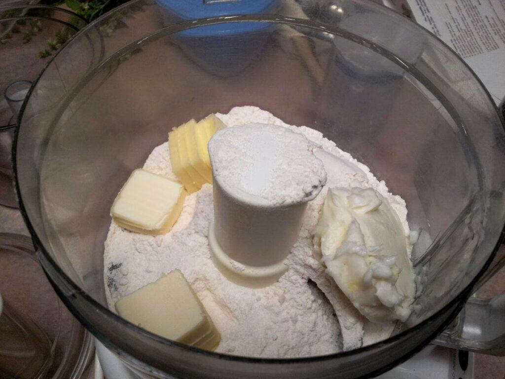 Pie crust ingredients Image shows pie crust ingredients.