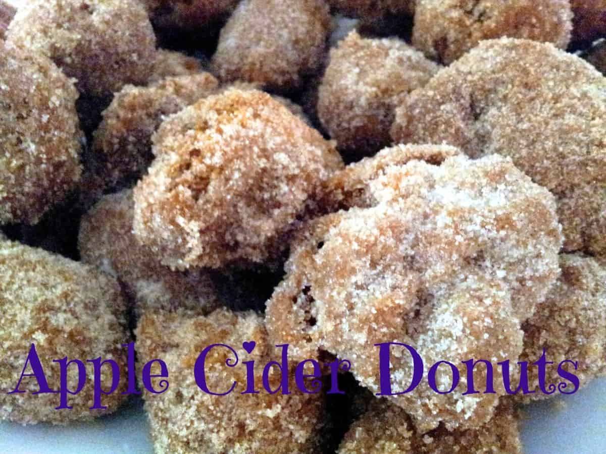 Image shows apple cider donuts.