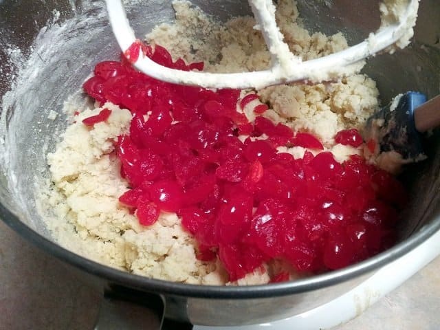 Cherry Cookie Dough ready to stir