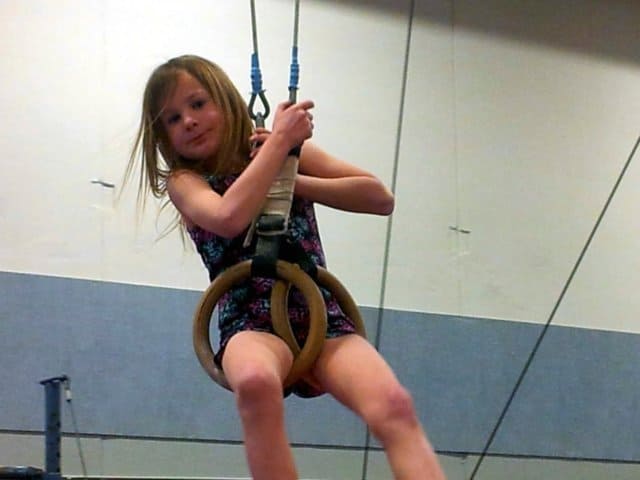 Gymnastics Girl in the Rings