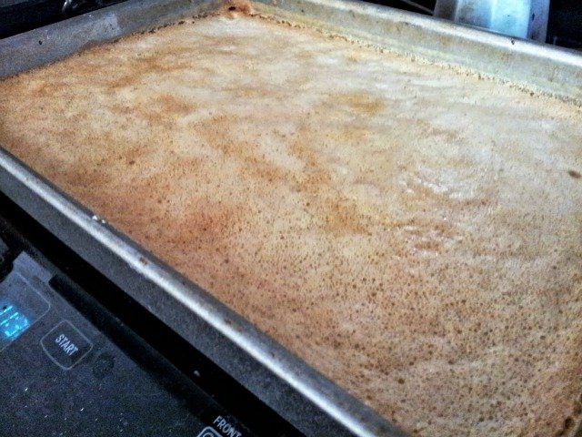 Lemon bars ready to chill