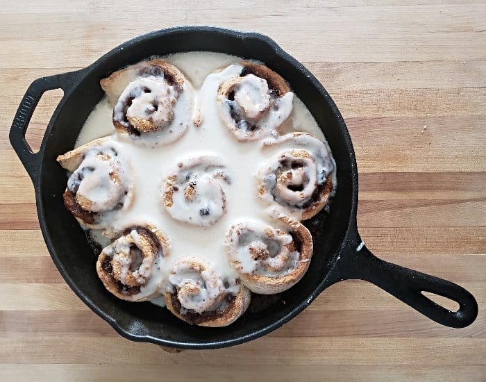 Cast iron cinnamon rolls