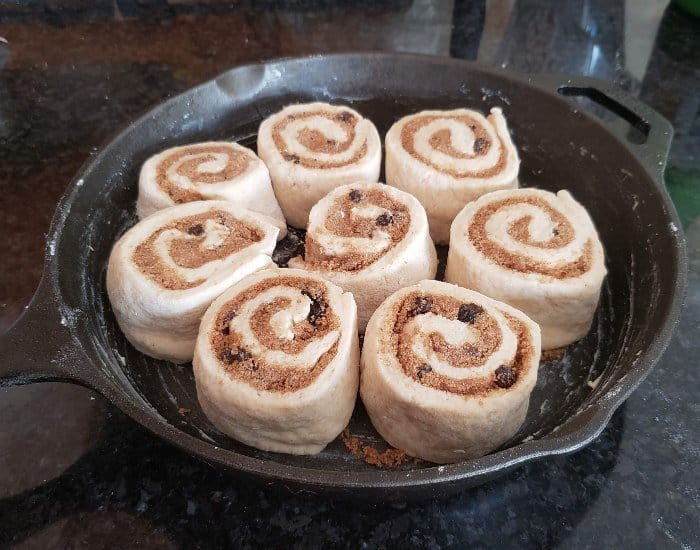 Cast iron skillet cinnamon rolls