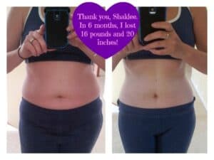 Shaklee before and after photo. I have a waist