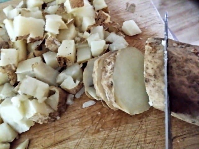cube your potatoes