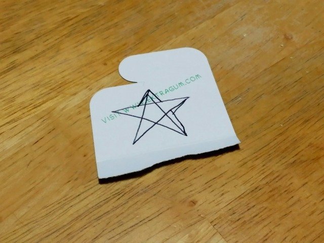 Trace of star for top of tabletop Christmas tree