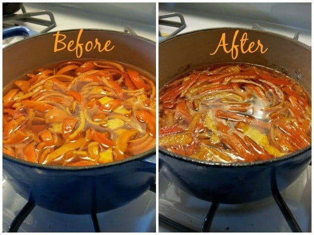 Comparison of peels before and after
