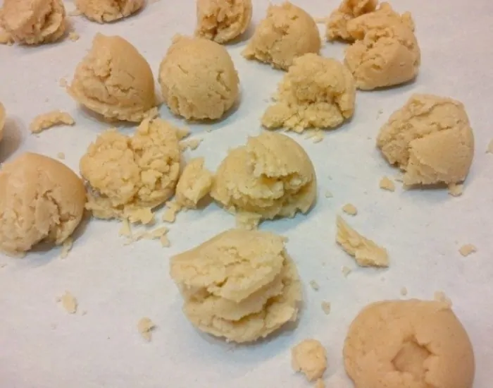 Scoops of cookie dough