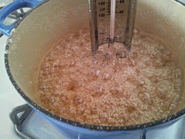 Caramel sauce is done when it turns a light amber