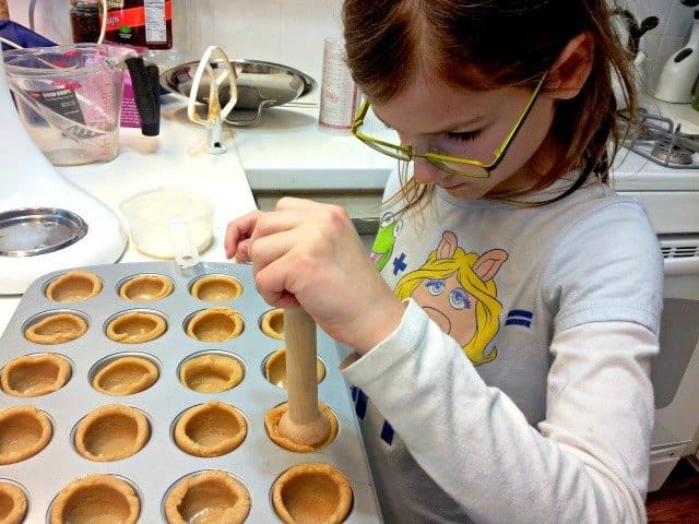 Use a wooden tart tamper to make the treasure box cookies