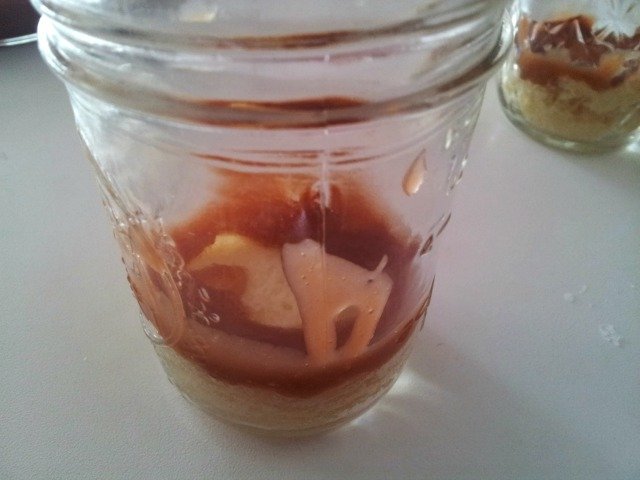 Pound cake and caramel sauce added to Milky Way Caramel Mousse Trifle #shop