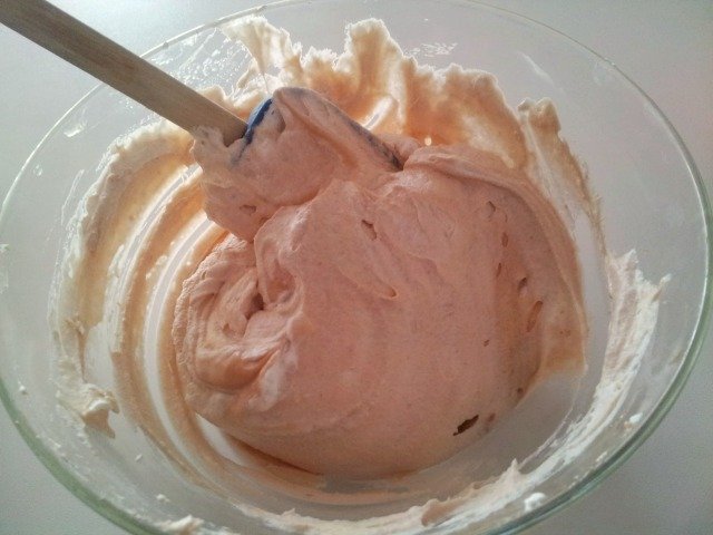 Caramel mousse perfectly folded together for Milky Way Caramel Mousse Trifle recipe #shop