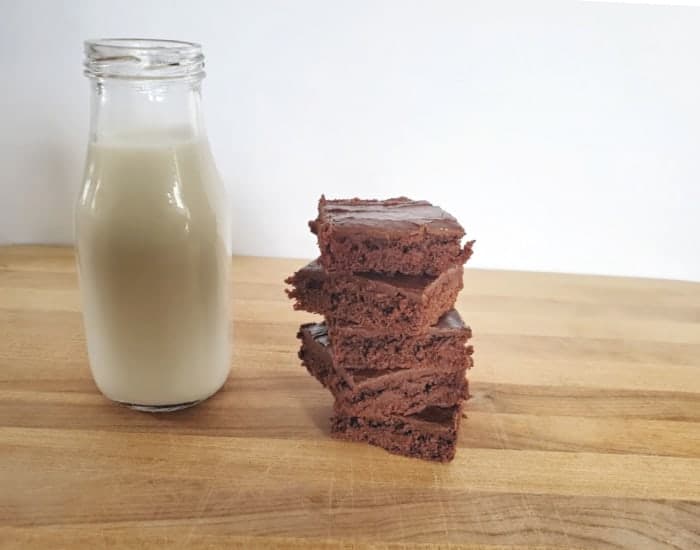 Texas sheetcake brownies stack