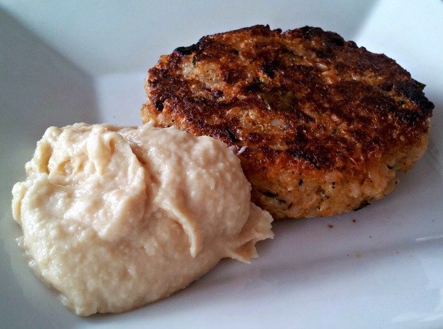 Vegan quinoa burger from NOW Foods with roasted parsnip puree.