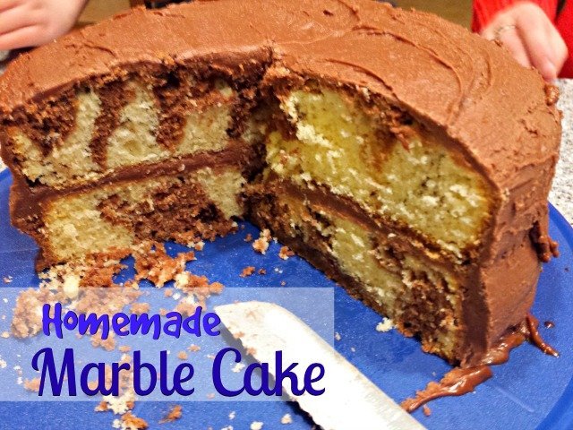 Homemade marble cake recipe, the moistest cake with a special surprise inside